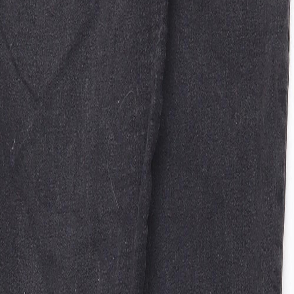 Topshop Womens Grey Cotton Straight Jeans Size 28 in Regular Zip