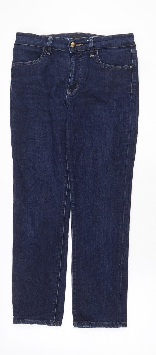 Mens UK Size 26 in Uniqlo Regular Fit Straight Blue Jeans