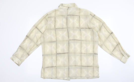 Womens UK Size 16 Marks and Spencer Beige Basic Button-Up