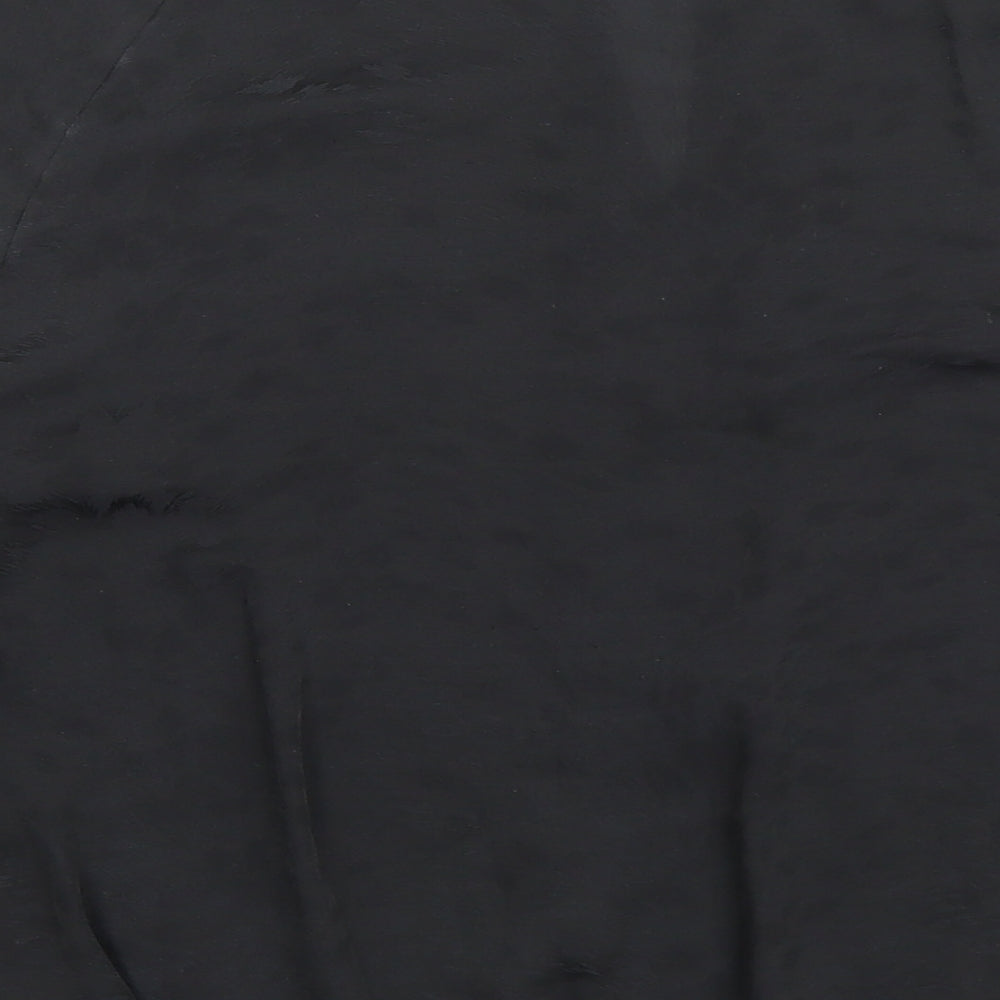 Womens UK Size 12 Soon Black Basic Blouse