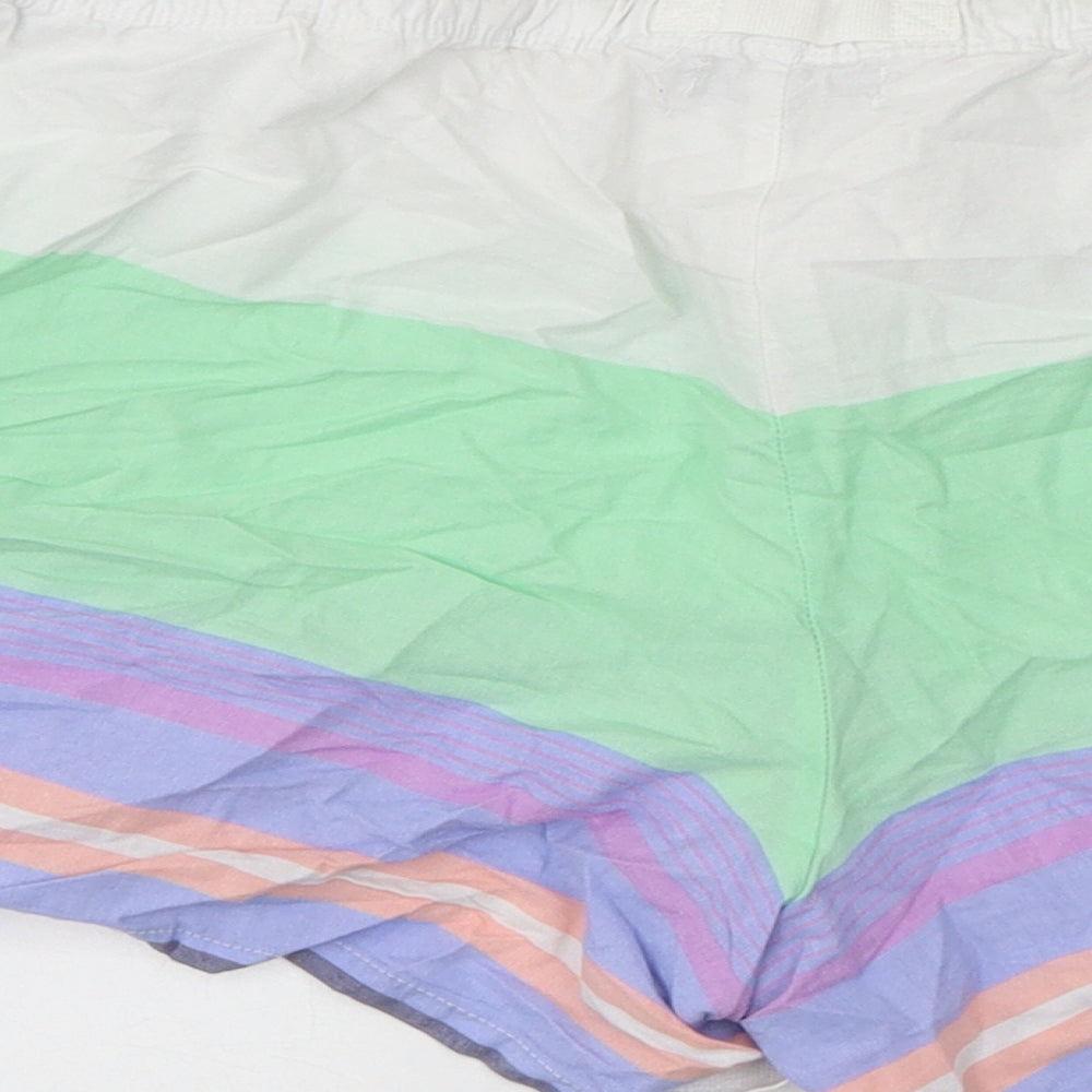 Gap Womens Multicoloured Striped Polyester Sweat Shorts Size M Regular
