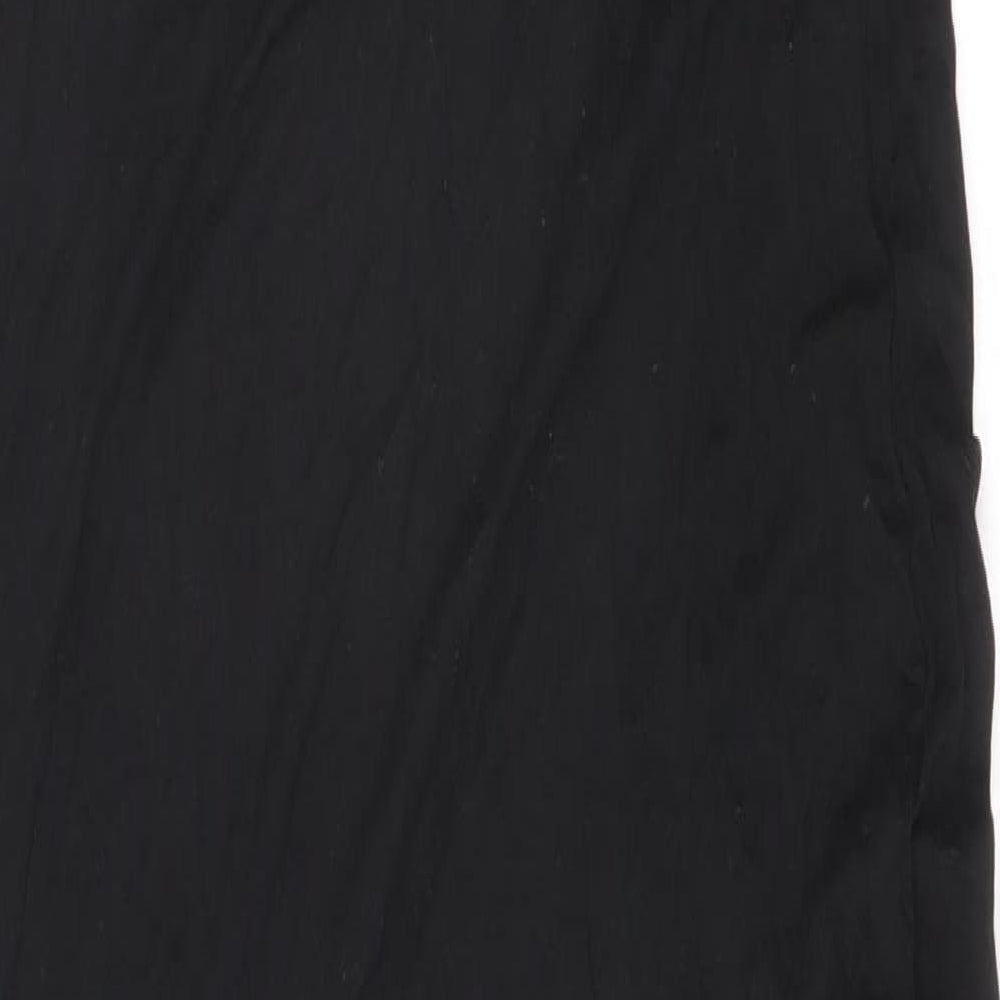 PRETTYLITTLETHING Womens Black Viscose Sheath Size 10 Boat Neck Pullover