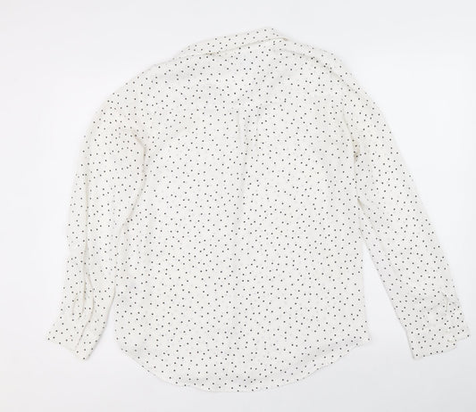 Womens UK Size 6 H&M White Basic Button-Up