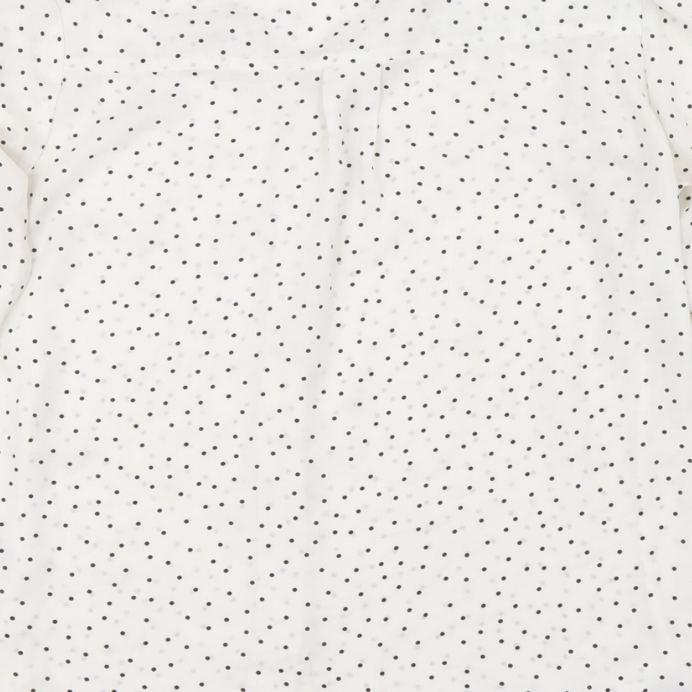 Womens UK Size 6 H&M White Basic Button-Up