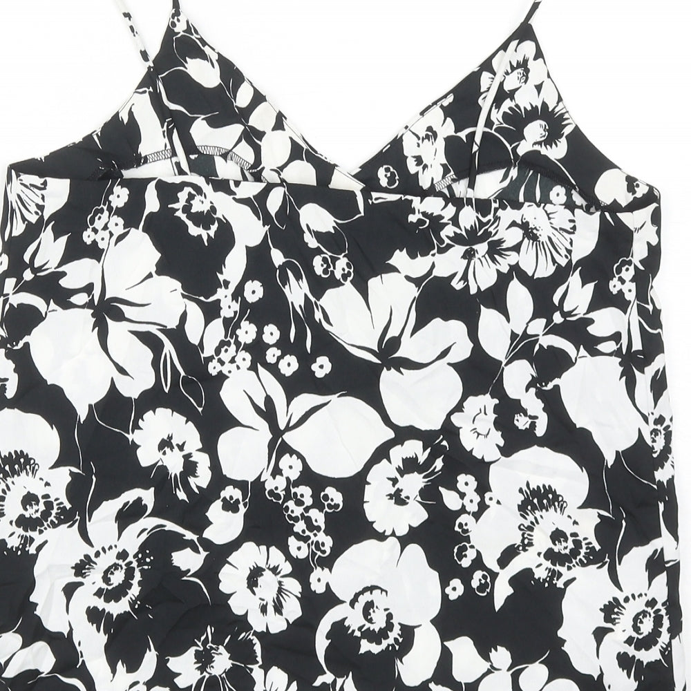 Womens UK Size S Mango Black Camisole Blouse