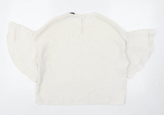 Womens UK Size S Zara White Basic Blouse