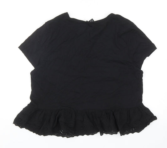 Womens UK Size 12 New Look Black Basic Tank