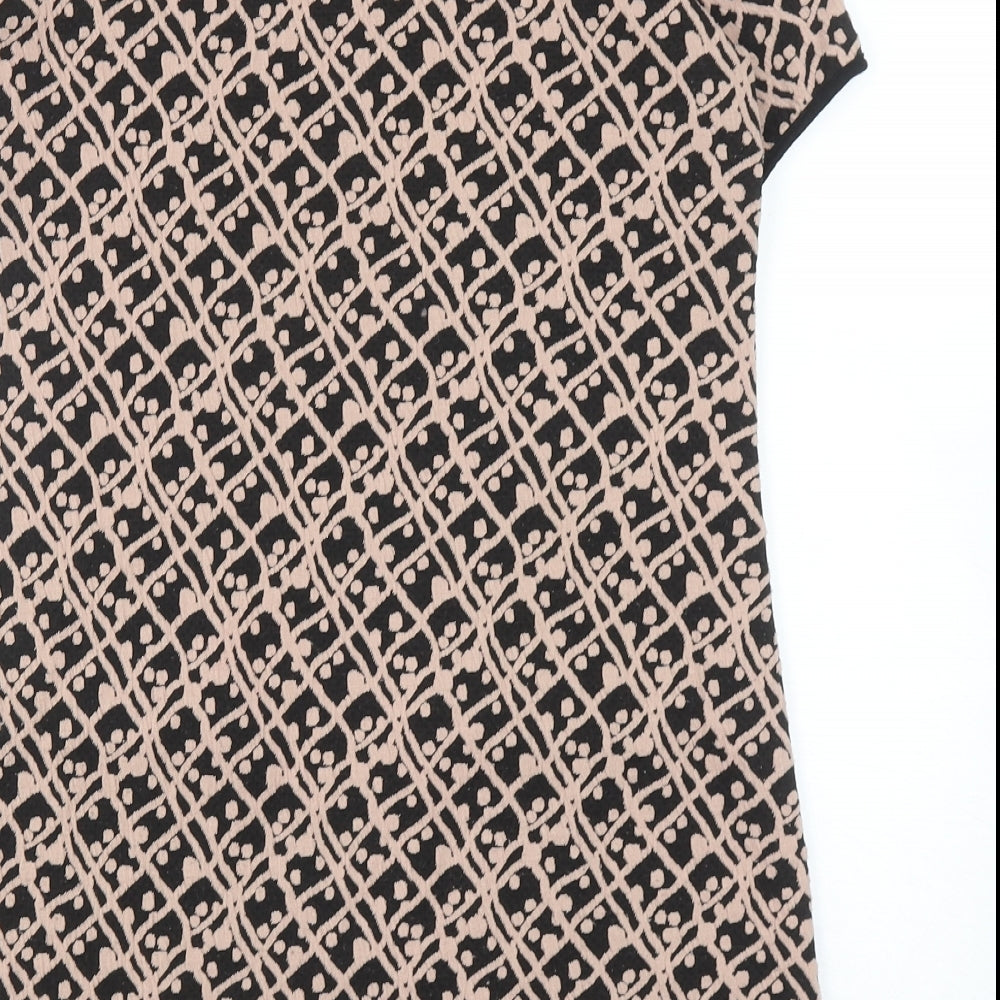 Womens UK Size 12 Dorothy Perkins Black Tunic Blouse