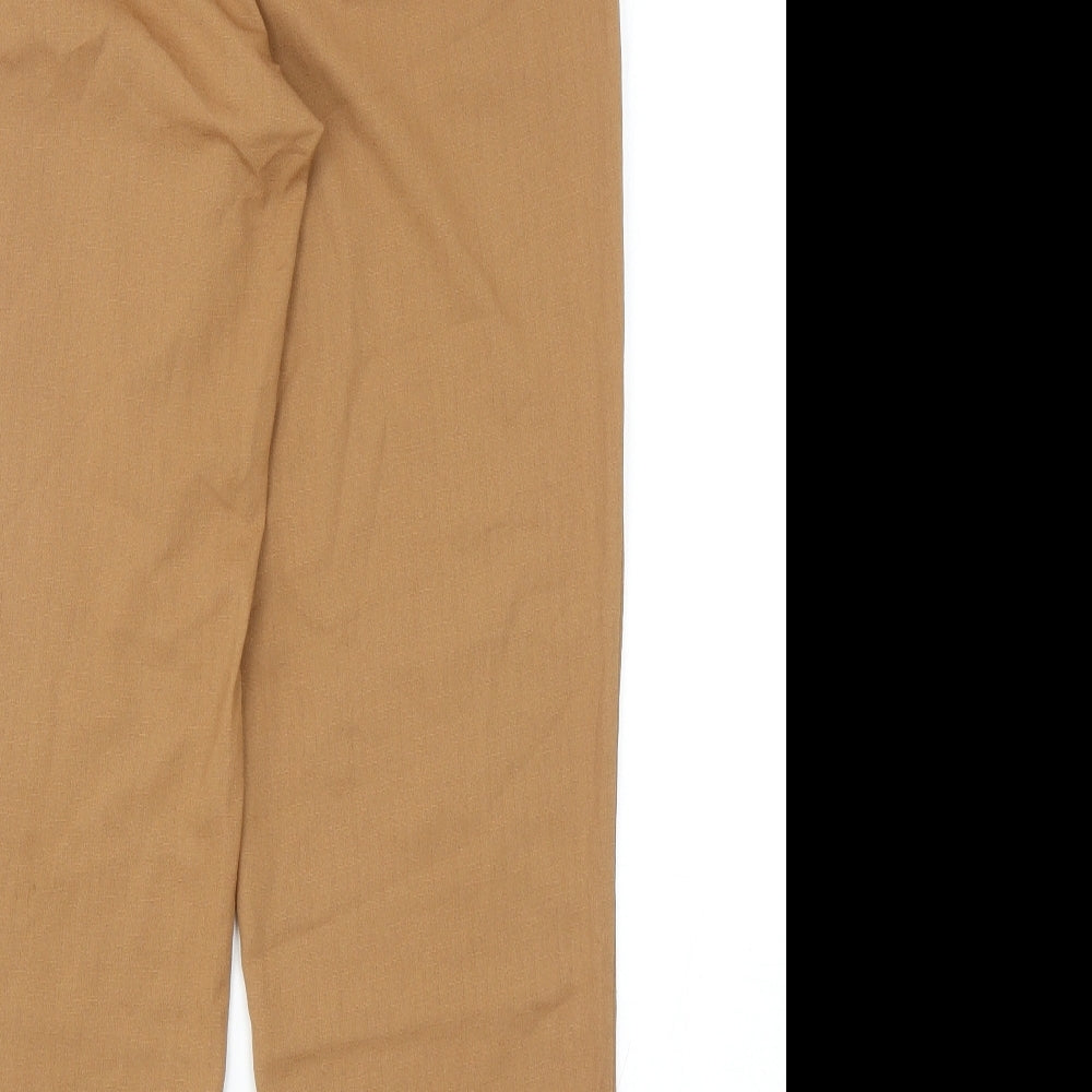 Nasty Gal Womens Brown Polyester Chino Trousers Size 8 Regular Zip