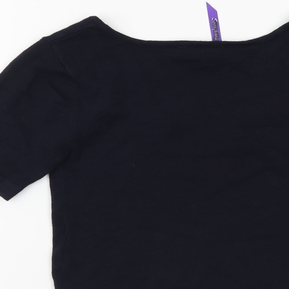 Womens UK Size 6 Seraphine Blue Basic T-Shirt