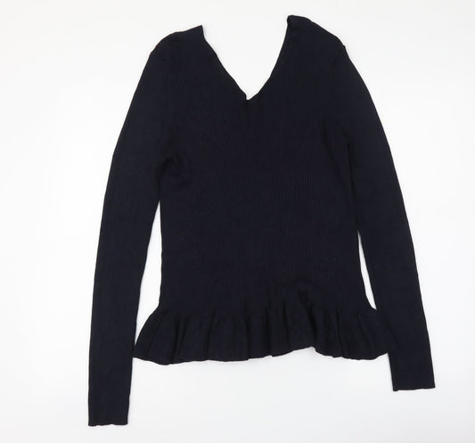 Womens UK Size 14 Marks and Spencer Blue Pullover Jumper