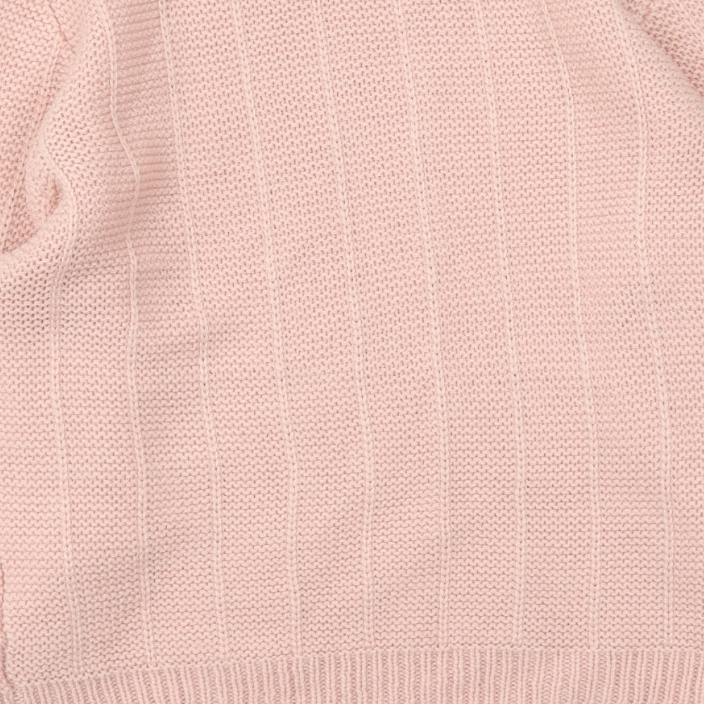 Womens UK Size 10 M&Co Pink Pullover Jumper
