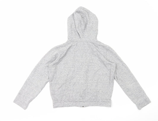 H&M Womens Grey Cotton Full Zip Hoodie Size S Zip