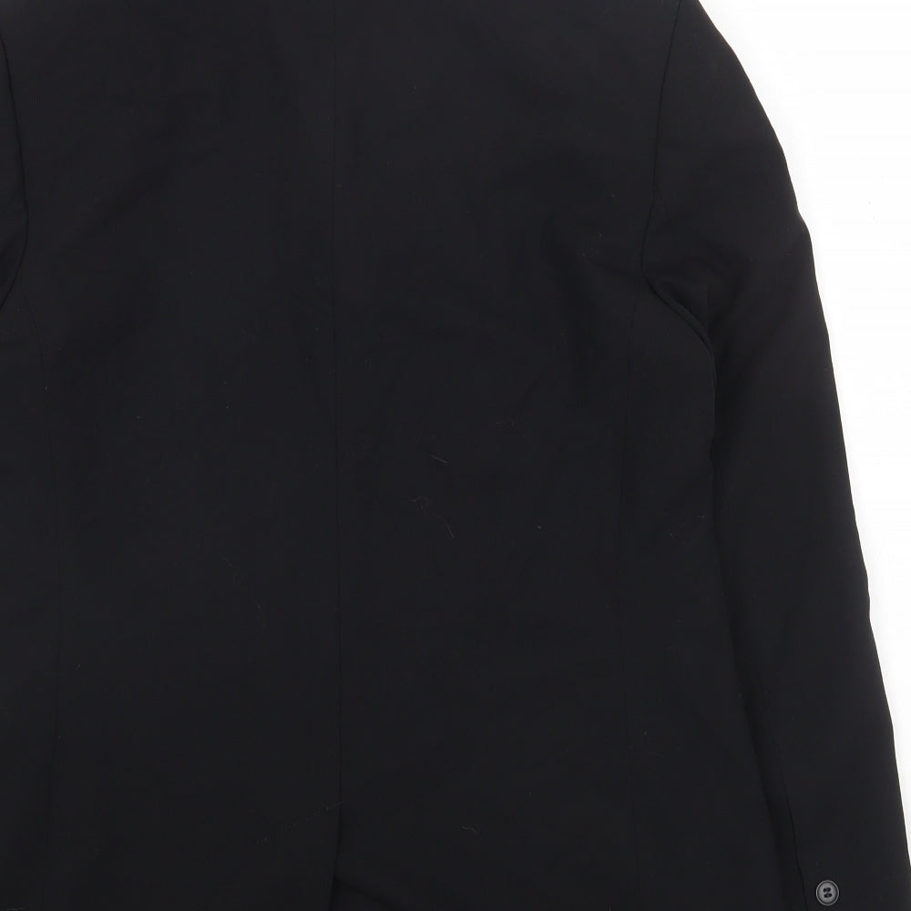 Marks and Spencer Womens Black Polyester Jacket Blazer Size 12