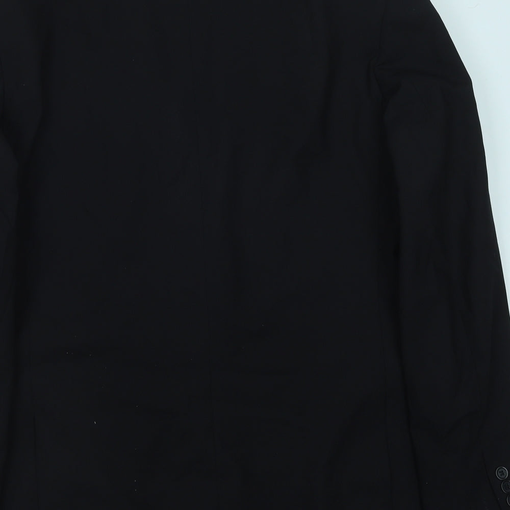 Mens UK Size 42 Simon Jersey Regular Black Suit Jacket