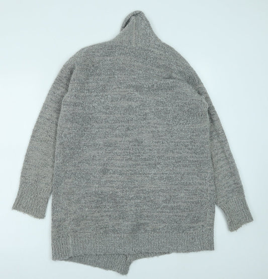 FOREVER 21 Womens Grey V-Neck Acrylic Cardigan Jumper Size M