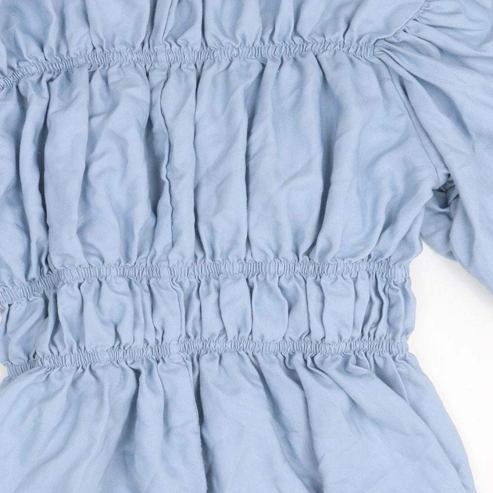 Womens UK Size XS Vera Moda Blue Basic Blouse