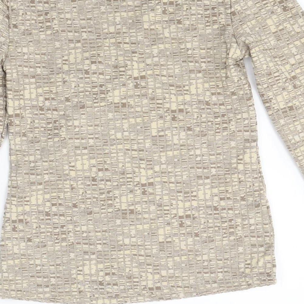 Womens UK Size S H&M Beige Basic T-Shirt