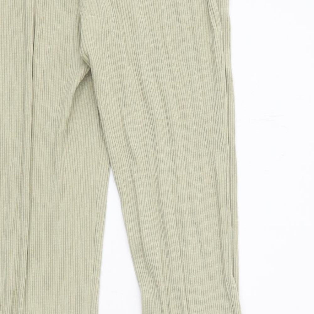 Womens UK Size L H&M Regular Fit Green Trousers