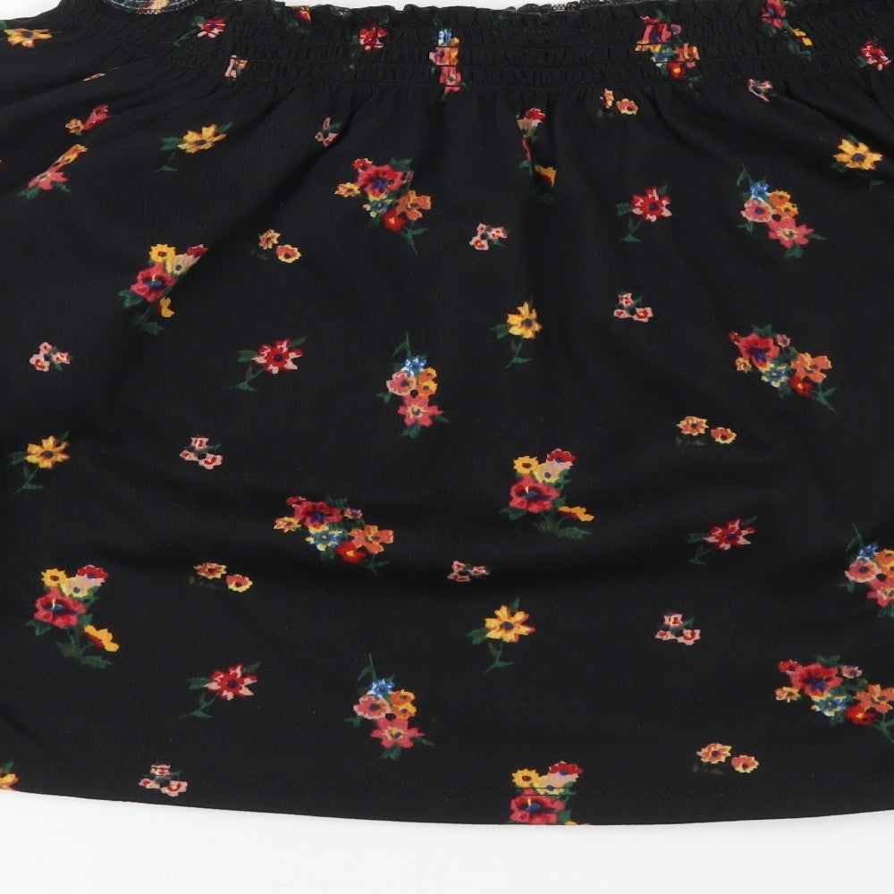 Womens UK Size S H&M Black Basic Blouse