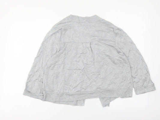Womens UK Size L Wallis Silver Cardigan Jumper