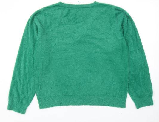 Womens UK Size 18 Very Green Pullover Jumper