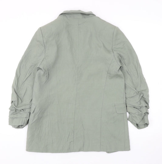 Marks and Spencer Womens Green Lyocell Jacket Blazer Size 8
