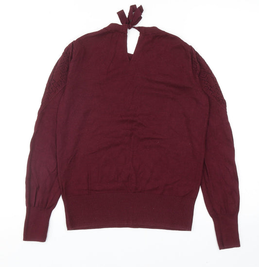 Womens UK Size S Oasis Red Pullover Jumper