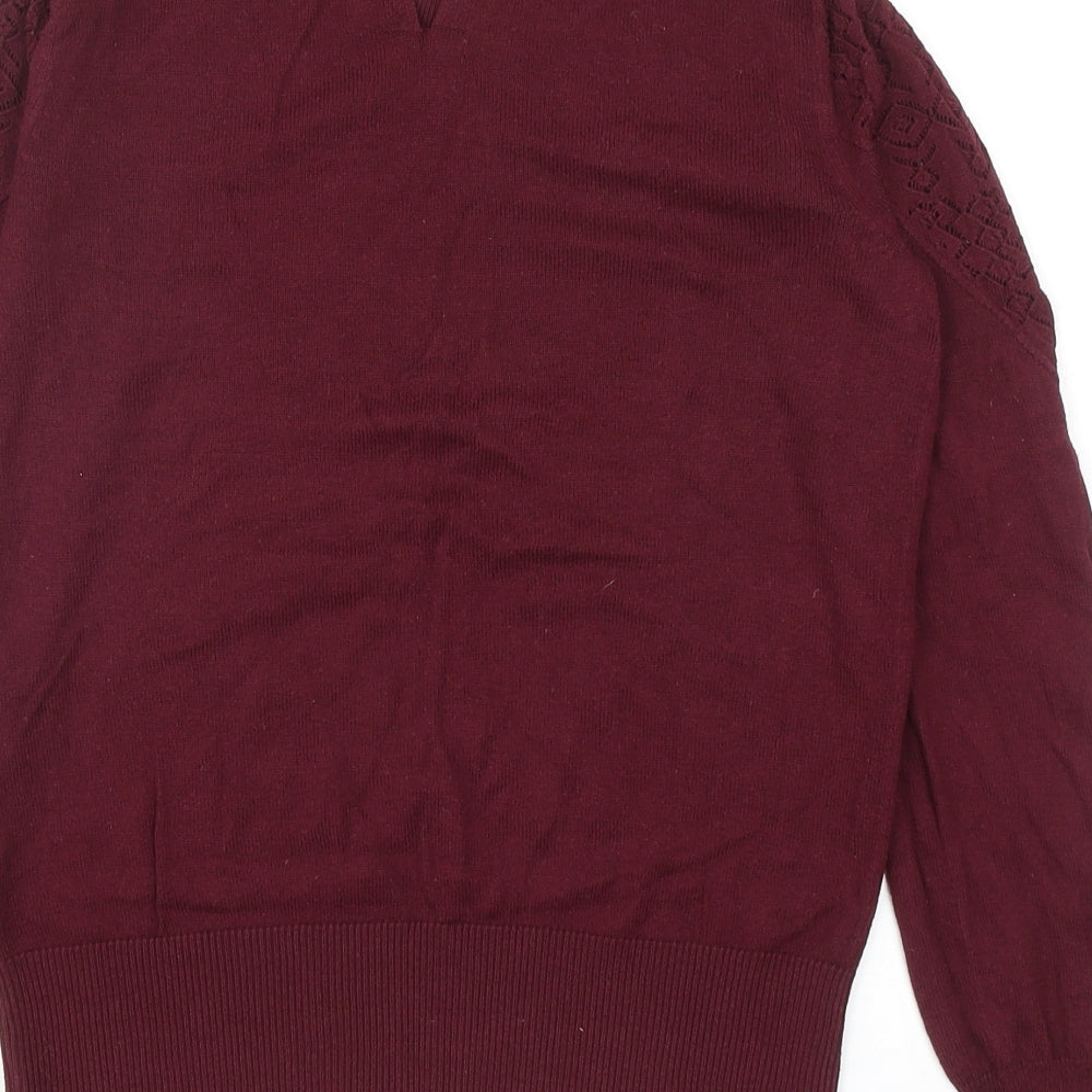 Womens UK Size S Oasis Red Pullover Jumper