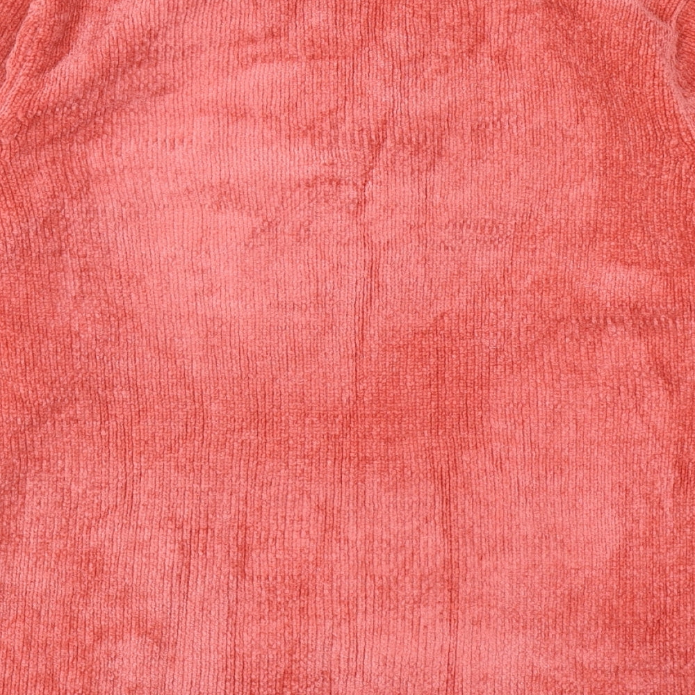 Classics Womens Pink V-Neck Fair Isle Acrylic Pullover Jumper Size 12