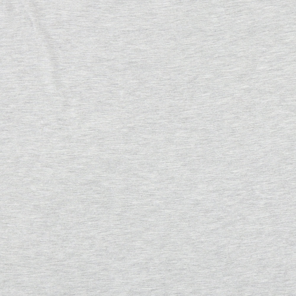 Fransa Womens Grey Polyester Basic T-Shirt Size L Roll Neck - Lace Detail