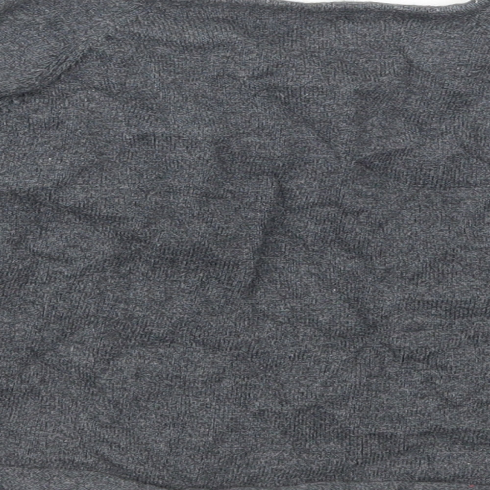 La Redoute Girls Grey Cotton Cardigan Jumper Size 12-18 Months Button