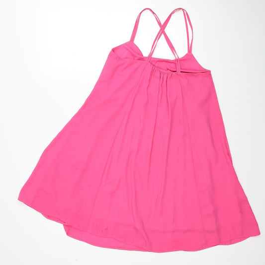 Red Herring Womens Pink Polyester Trapeze & Swing Size 10 Scoop Neck