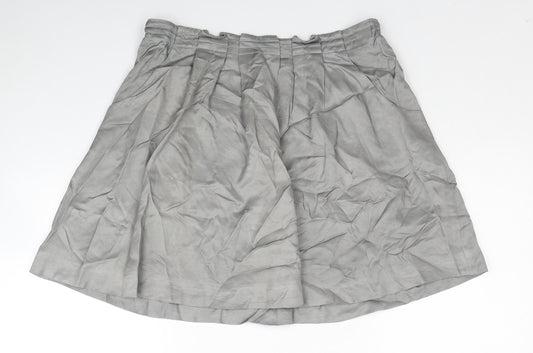 Untold Womens Green Viscose Flare Skirt Size 10 Zip