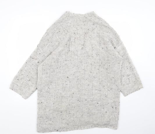 Womens UK Size 12 Miss Selfridge Grey Cardigan Jumper