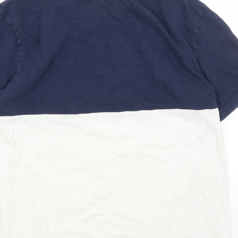 Topman Mens Multicoloured Colourblock Cotton T-Shirt Size XS Round Neck