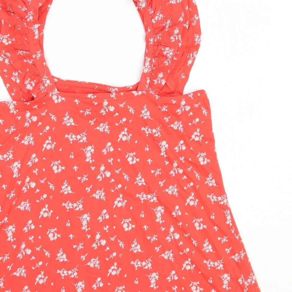 Womens UK Size 10 Marks and Spencer Red Basic Tank