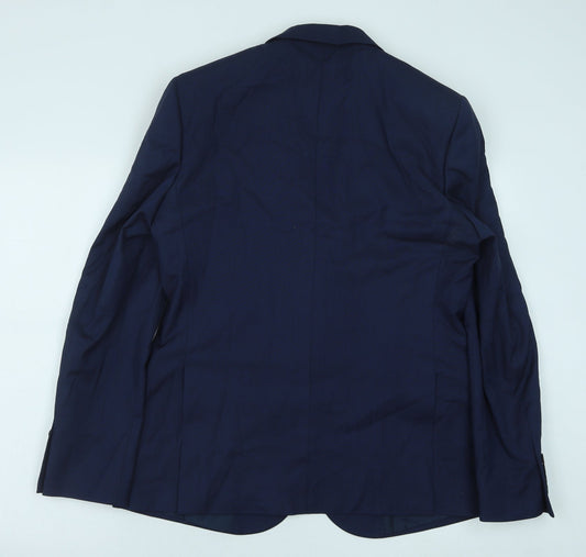 Mens UK Size 40 Marks and Spencer Regular Blue Suit Jacket