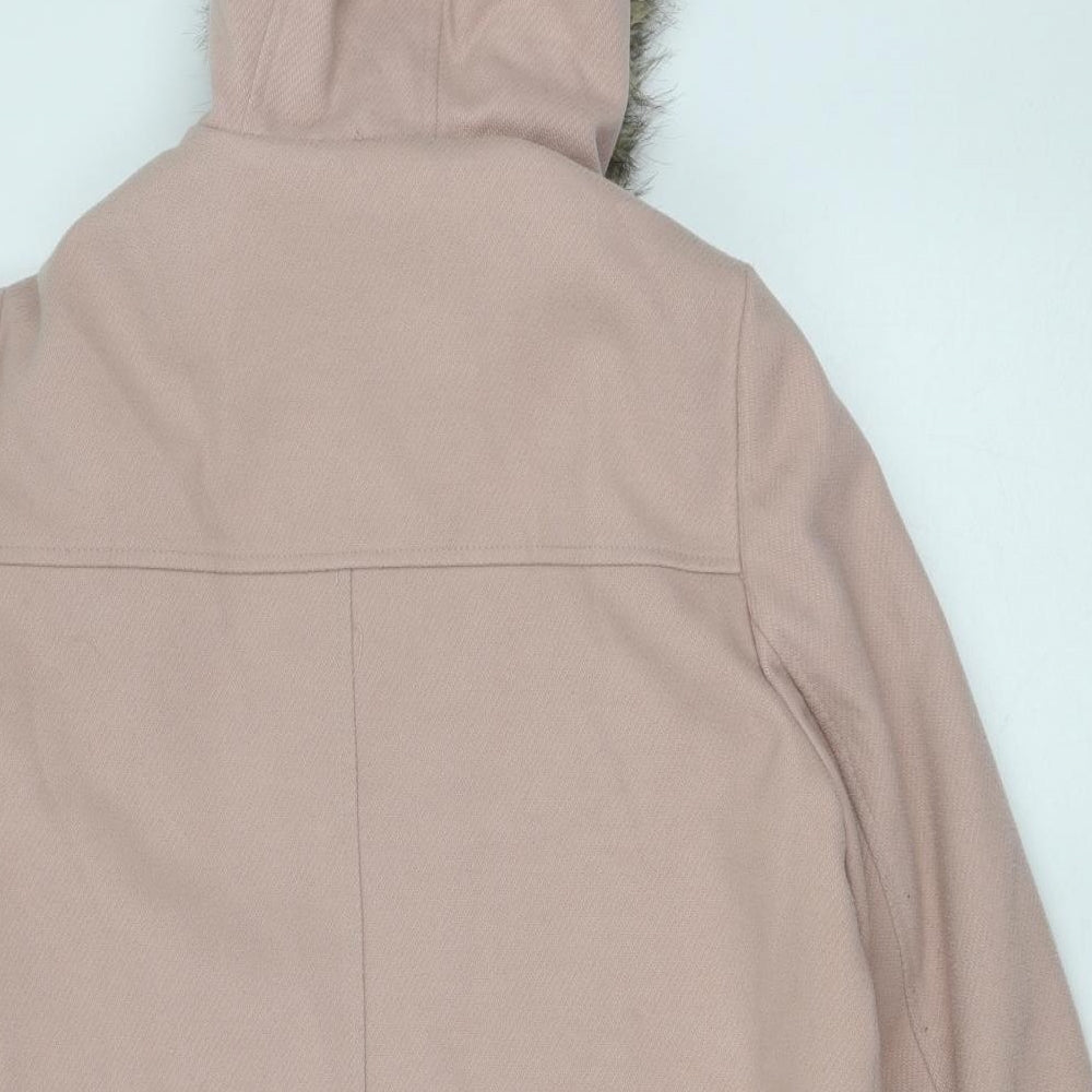 Primark Womens Pink Parka Coat Size 14 Zip