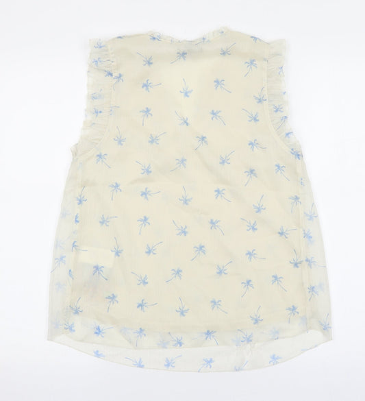 Womens UK Size 4 H&M Ivory Basic Blouse
