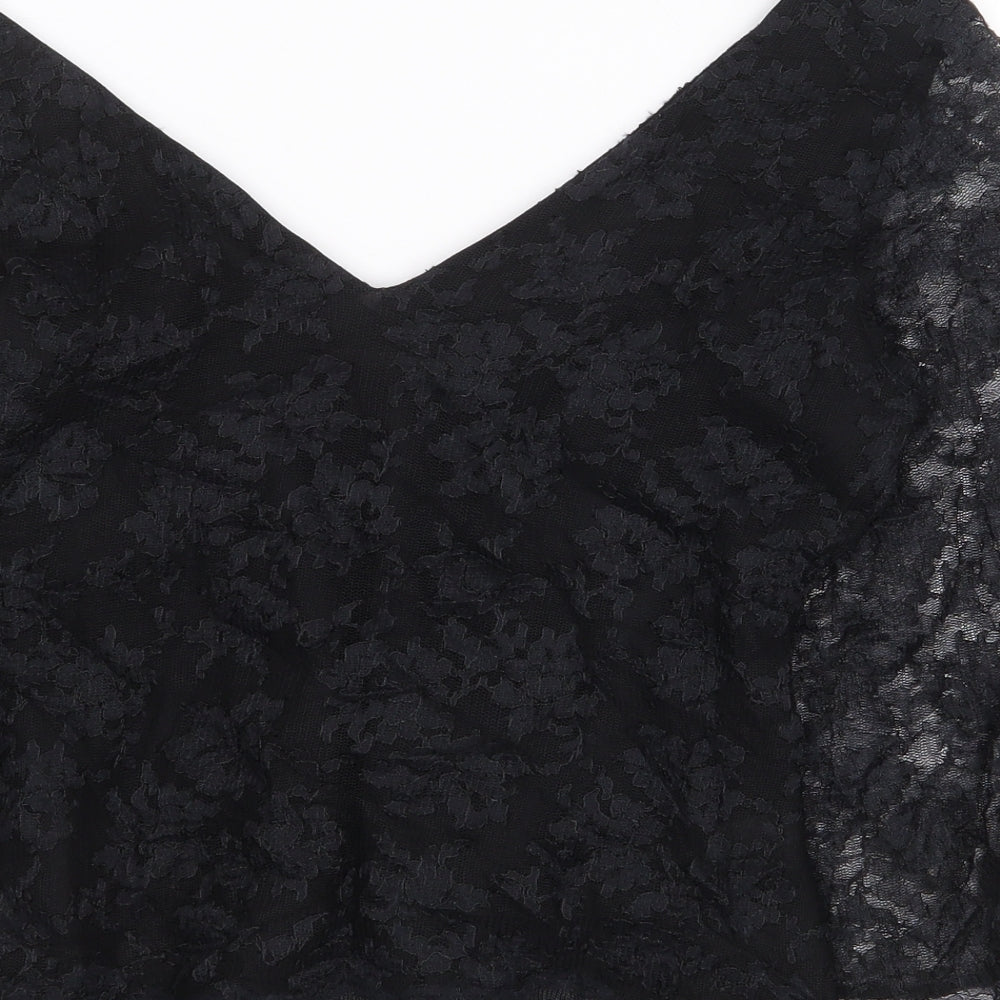 Womens UK Size 12 Monsoon Black Basic Blouse