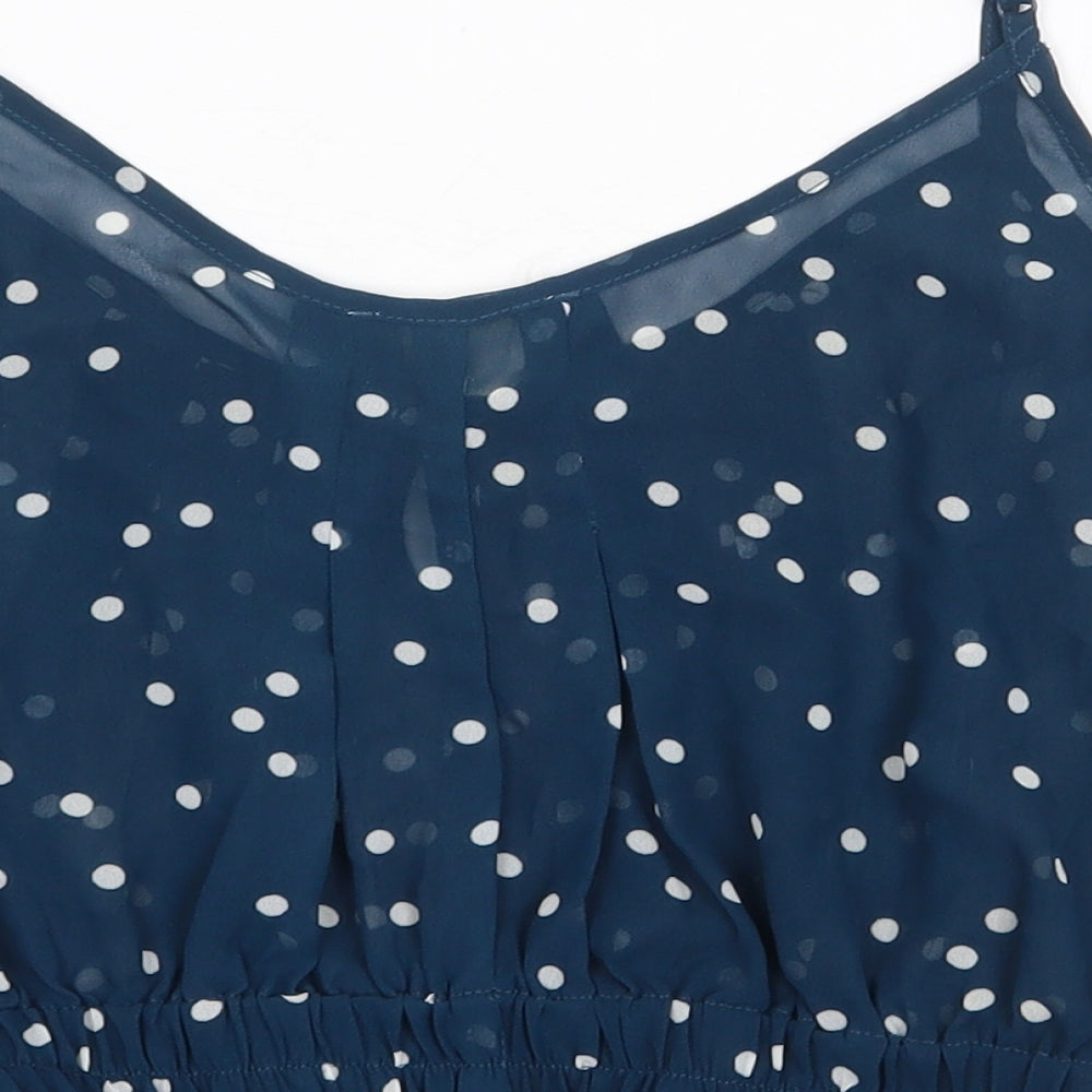 Womens UK Size M Pins & Needles Blue Cropped Tank