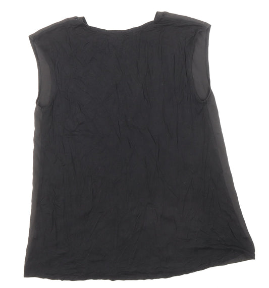 Womens UK Size 12 Atmosphere Black Basic Blouse