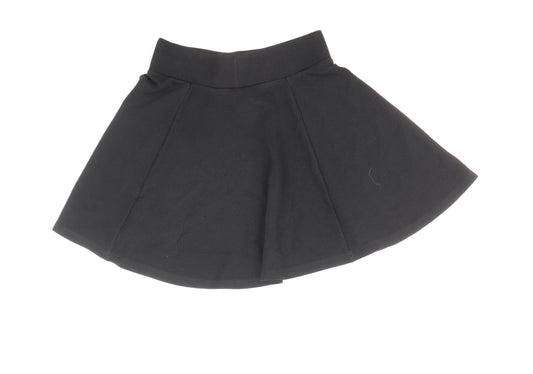 915 Generation Girls Black Polyester Flare Skirt Size 9 Years Regular
