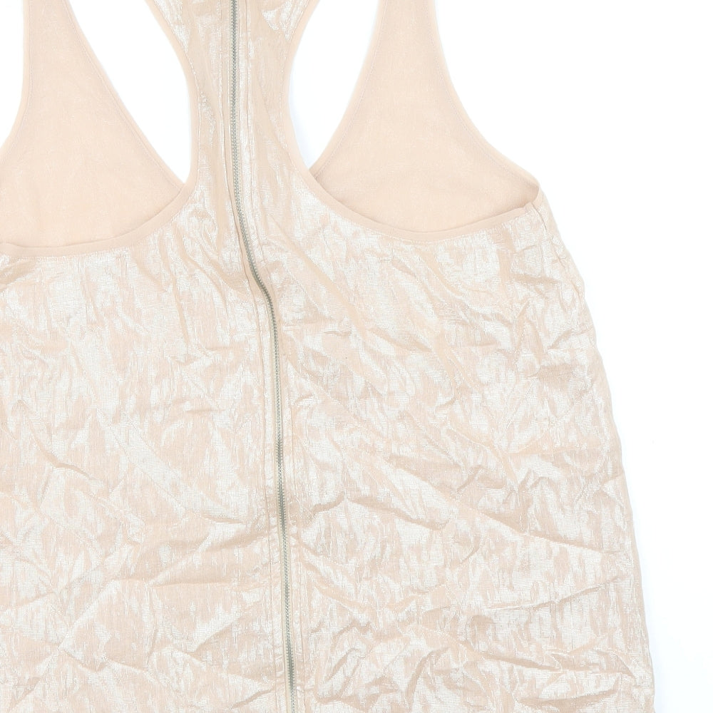 Womens UK Size M Zara Pink Basic Tank