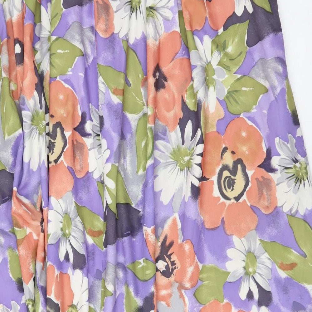 Citilites Womens Multicoloured Geometric Polyester Flare Skirt Size 16
