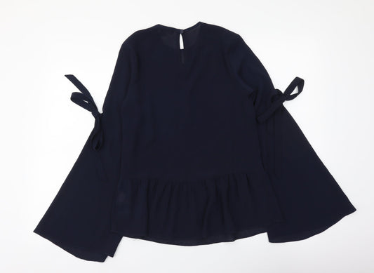 Womens UK Size 4 Atmosphere Blue Basic Blouse