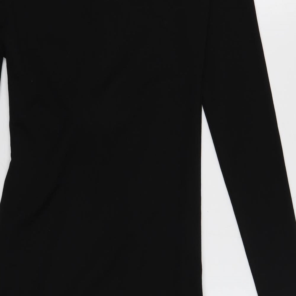 Noisy may Womens Black Polyester Wrap Dress Size M V-Neck Tie