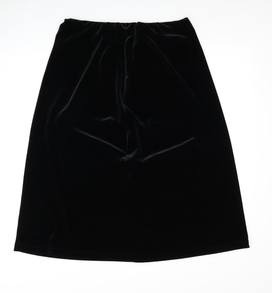 Damart Womens Black Polyester Straight & Pencil Skirt Size 16