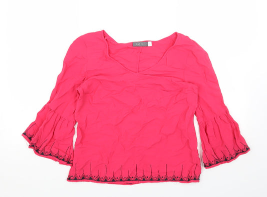Womens UK Size 8 Mint Velvet Pink Basic Blouse